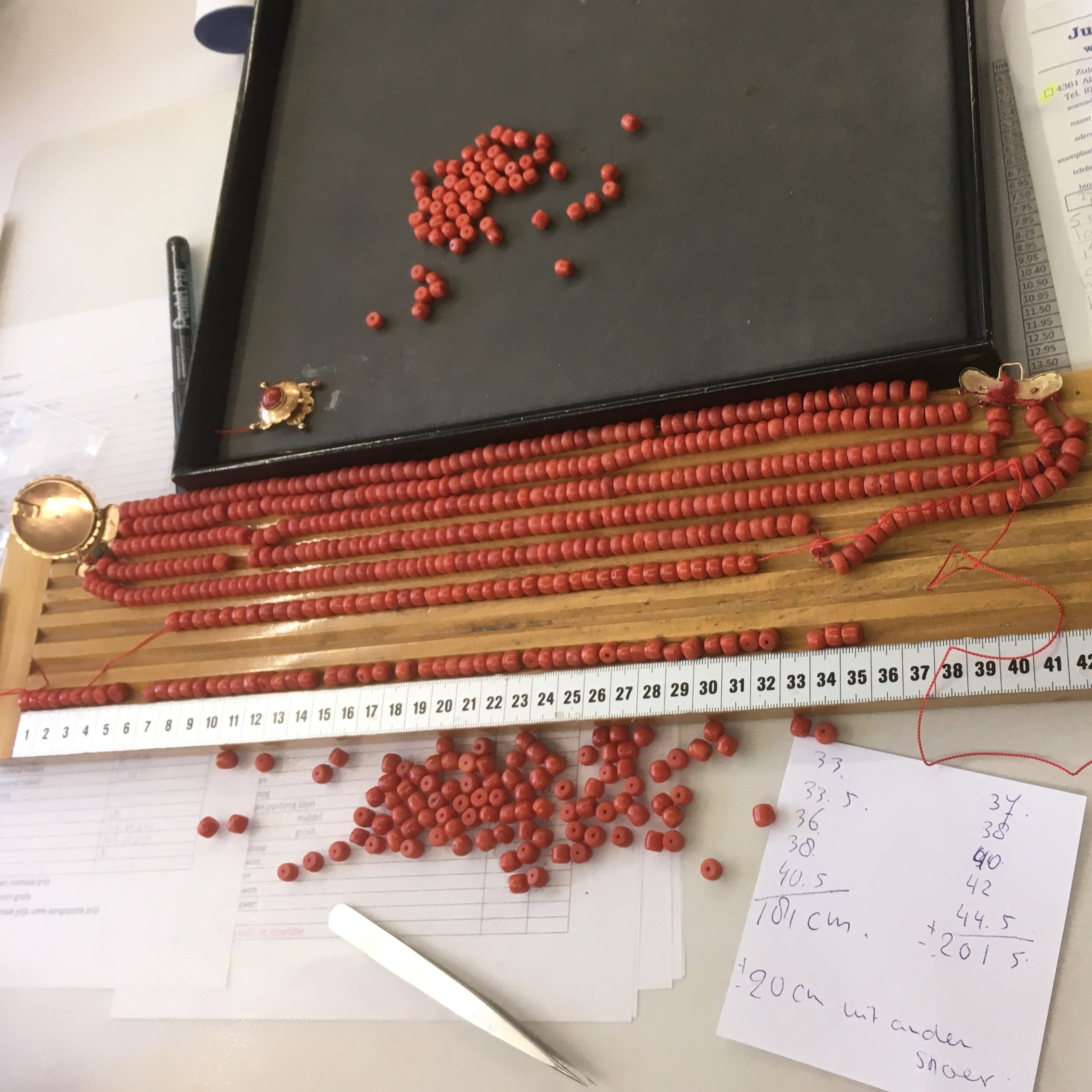 juwelier minderhoud 4 kralen rijgen aangepast